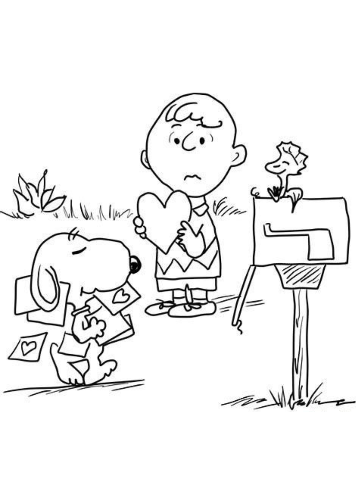 Desenho para Colorir Charlie Brown
