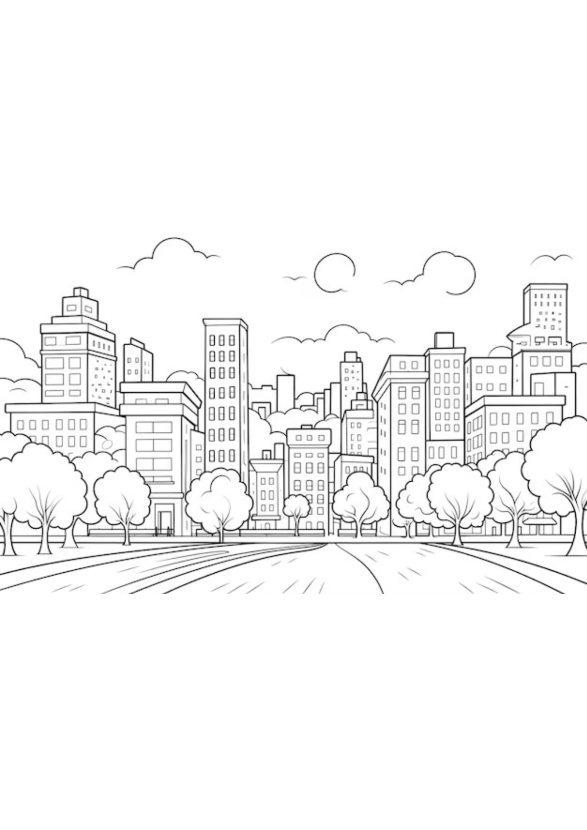 Desenho para Colorir Cidade