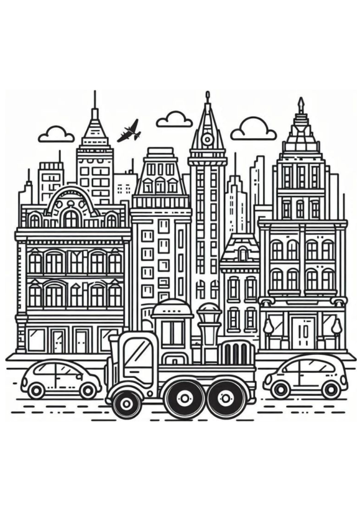Desenho para Colorir Cidade