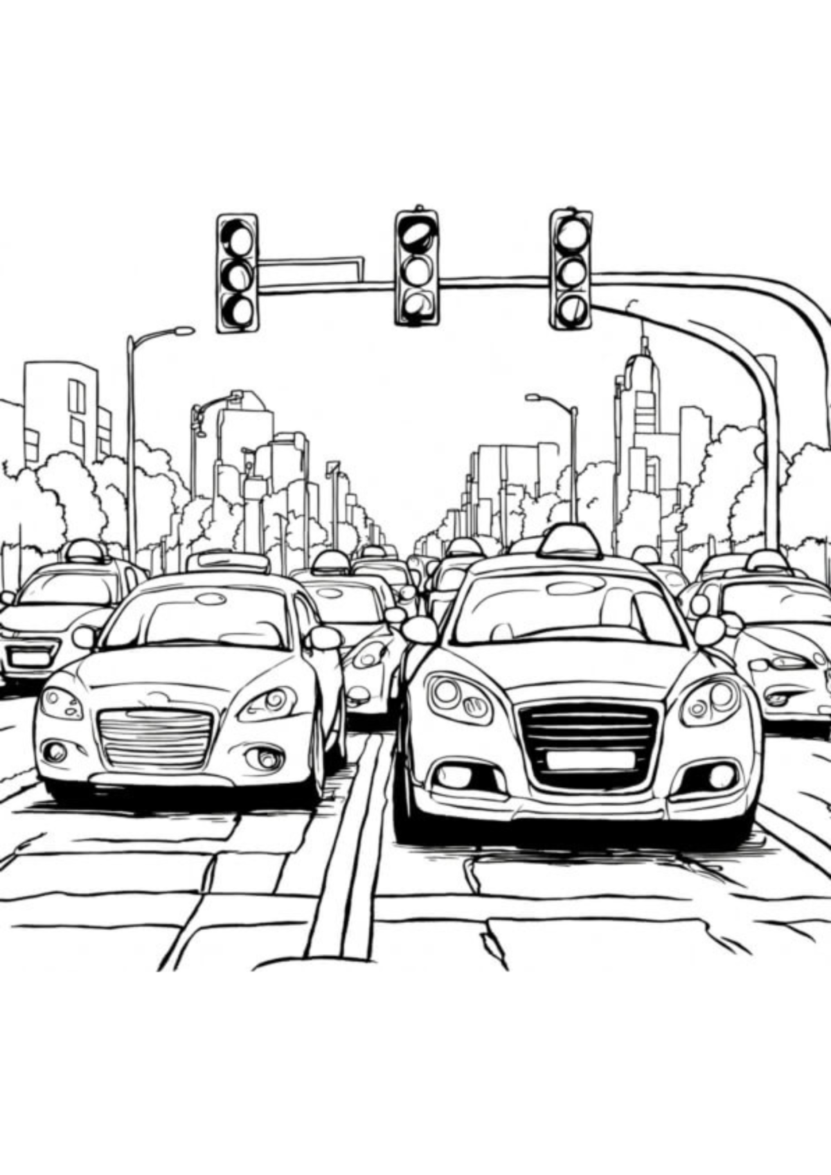Desenho para Colorir Cidade