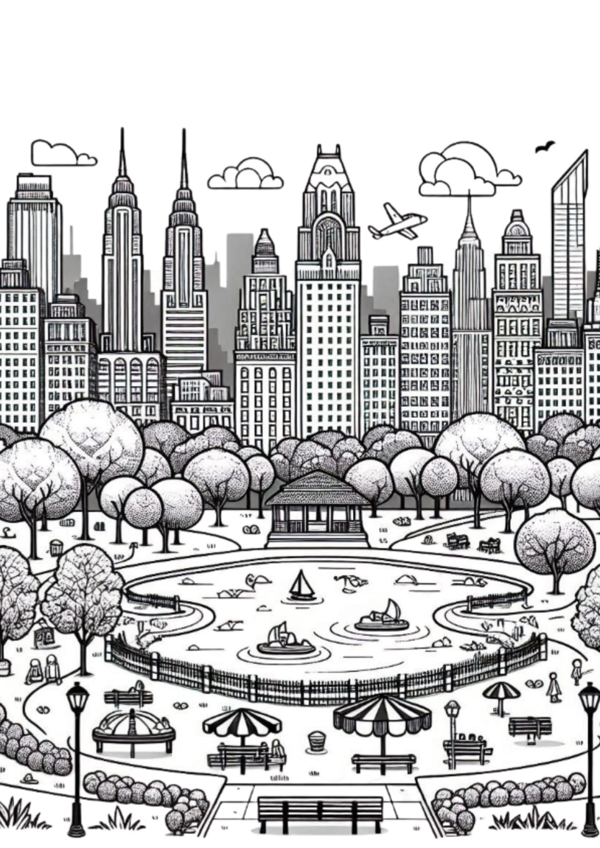 Desenho para Colorir Cidade