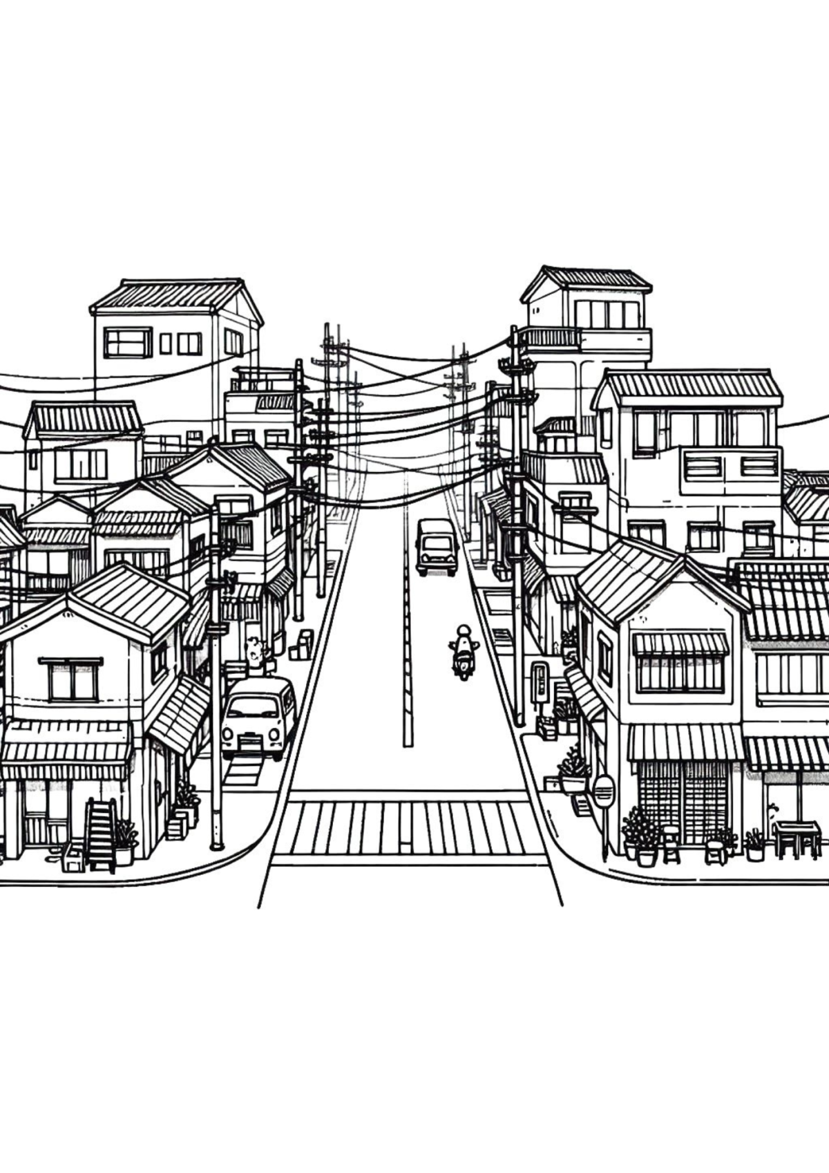 Desenho para Colorir Cidade