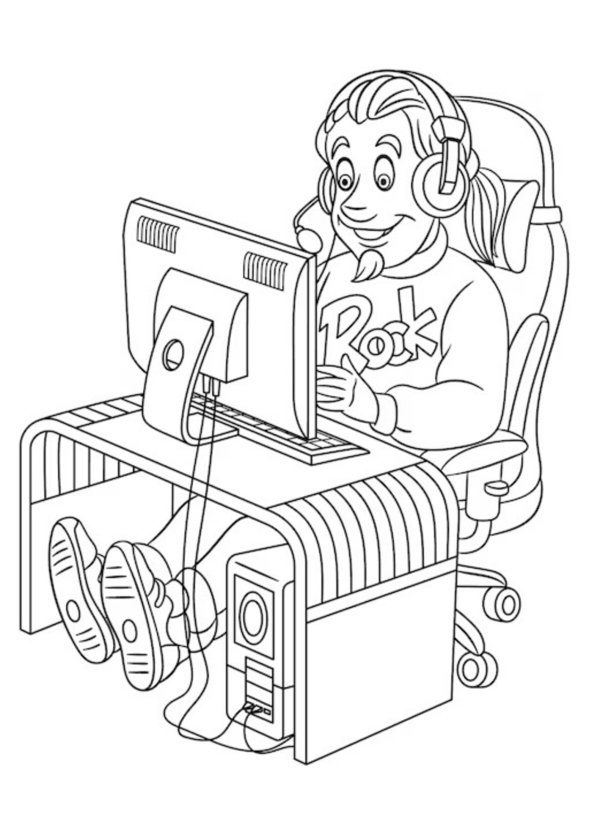 Desenho para Colorir Computador