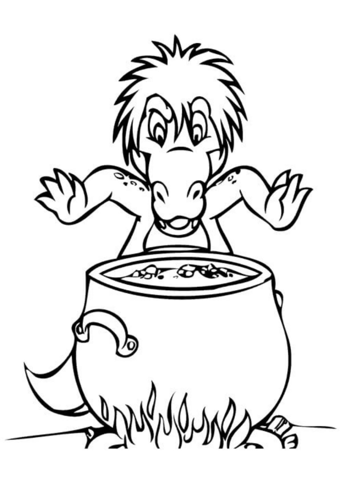 Desenho para Colorir Cuca