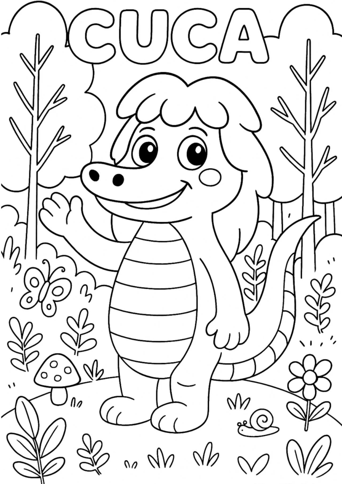 Desenho para Colorir Cuca
