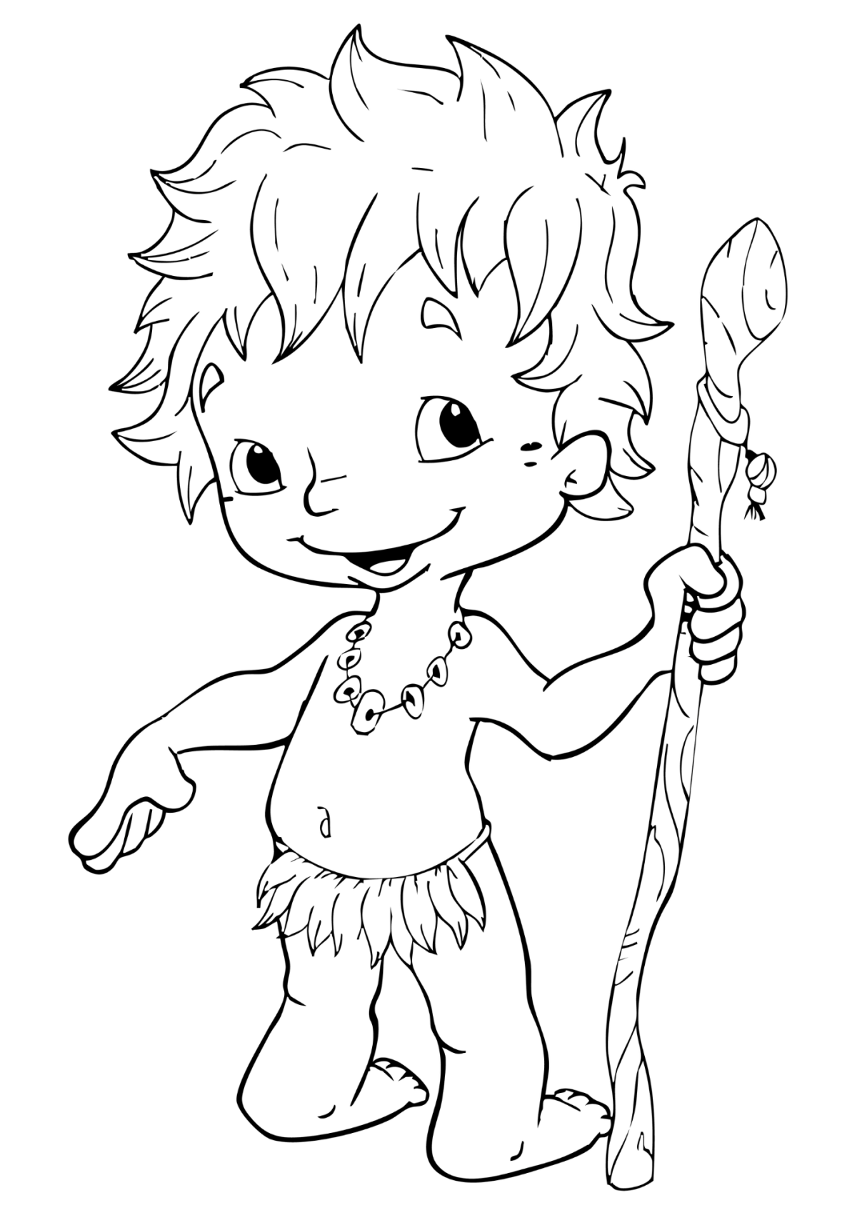 Desenho para Colorir Curupira