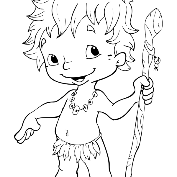 Desenho para Colorir Curupira