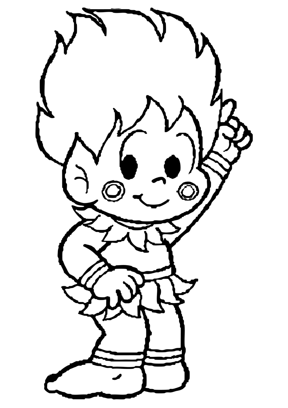 Desenho para Colorir Curupira
