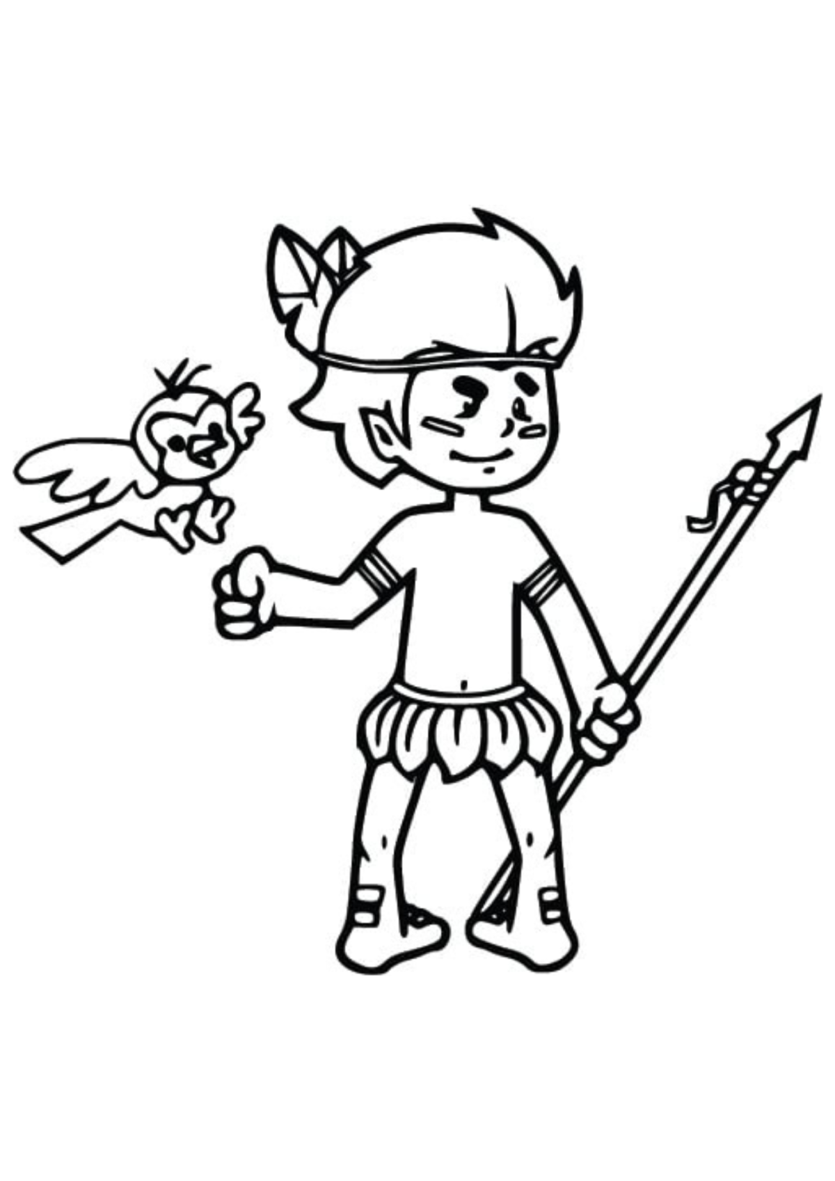 Desenho para Colorir Curupira