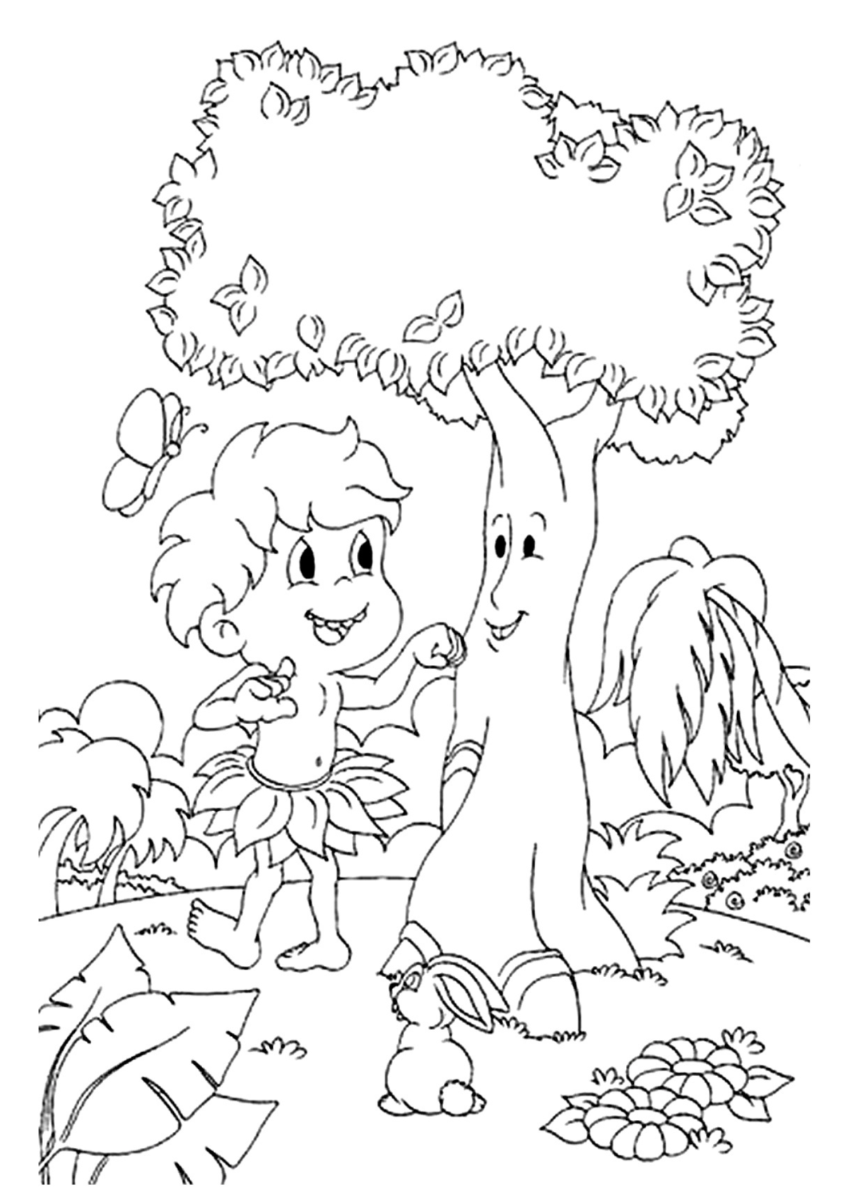 Desenho para Colorir Curupira