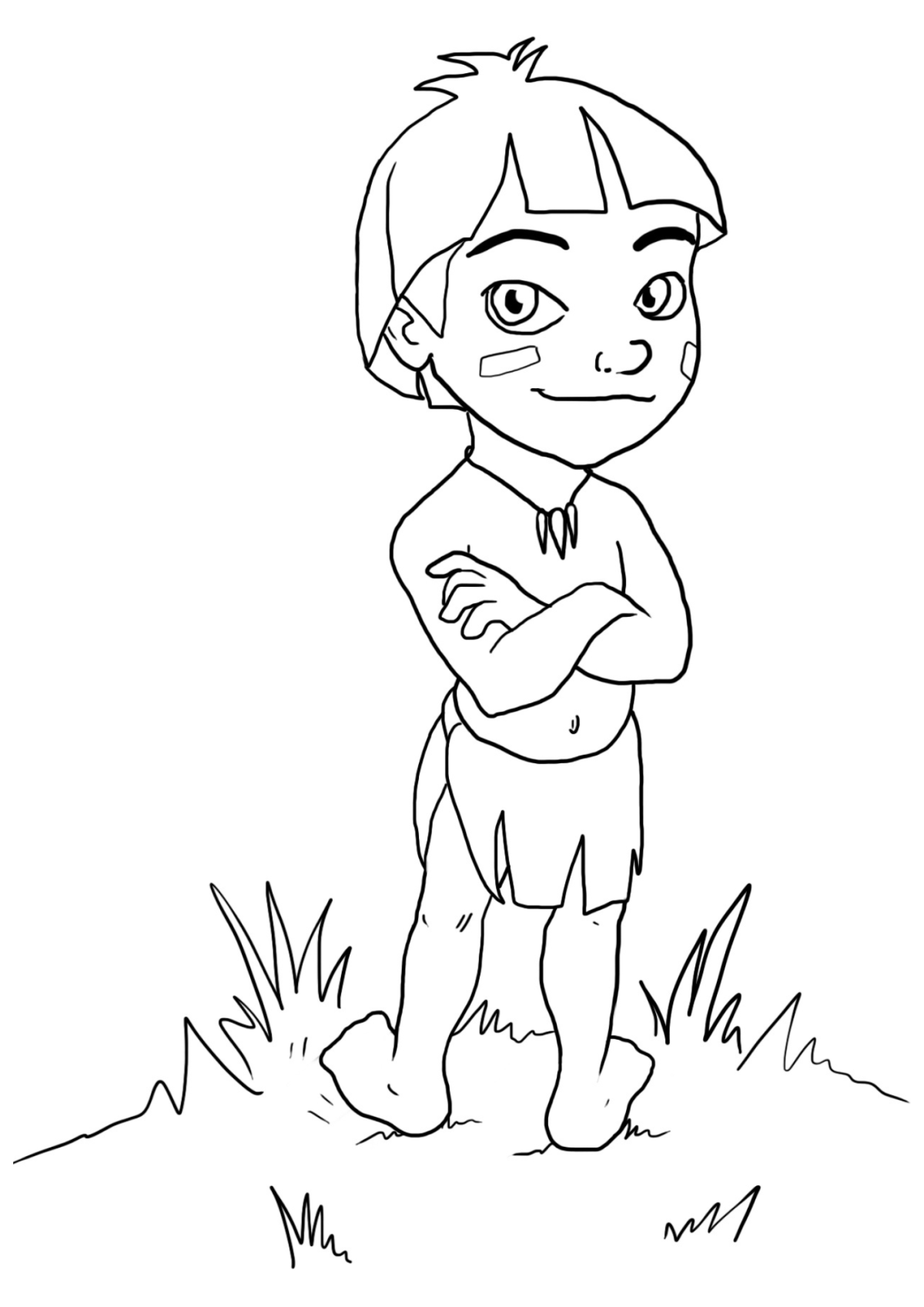 Desenho para Colorir Curupira