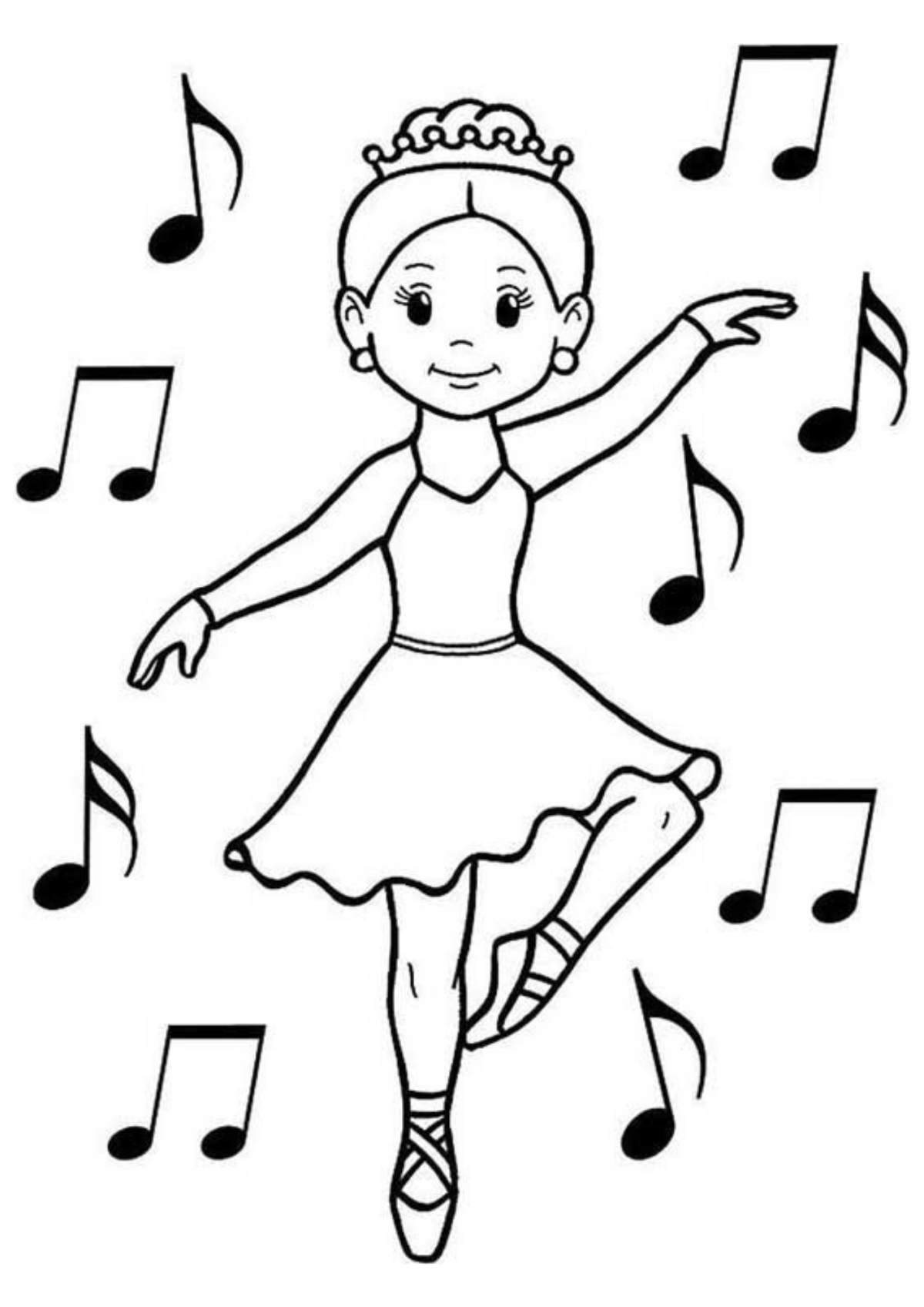 Desenho para Colorir Dança