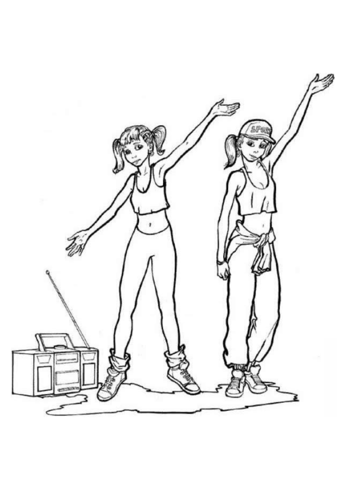 Desenho para Colorir Dança