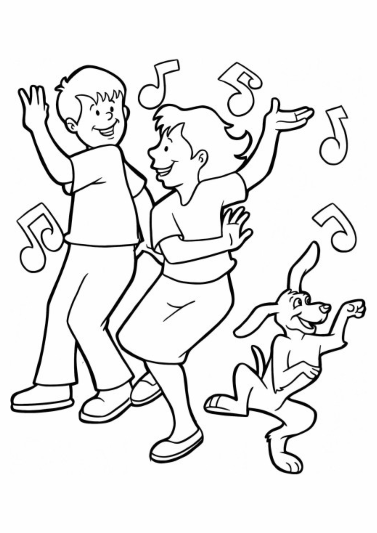 Desenho para Colorir Dança