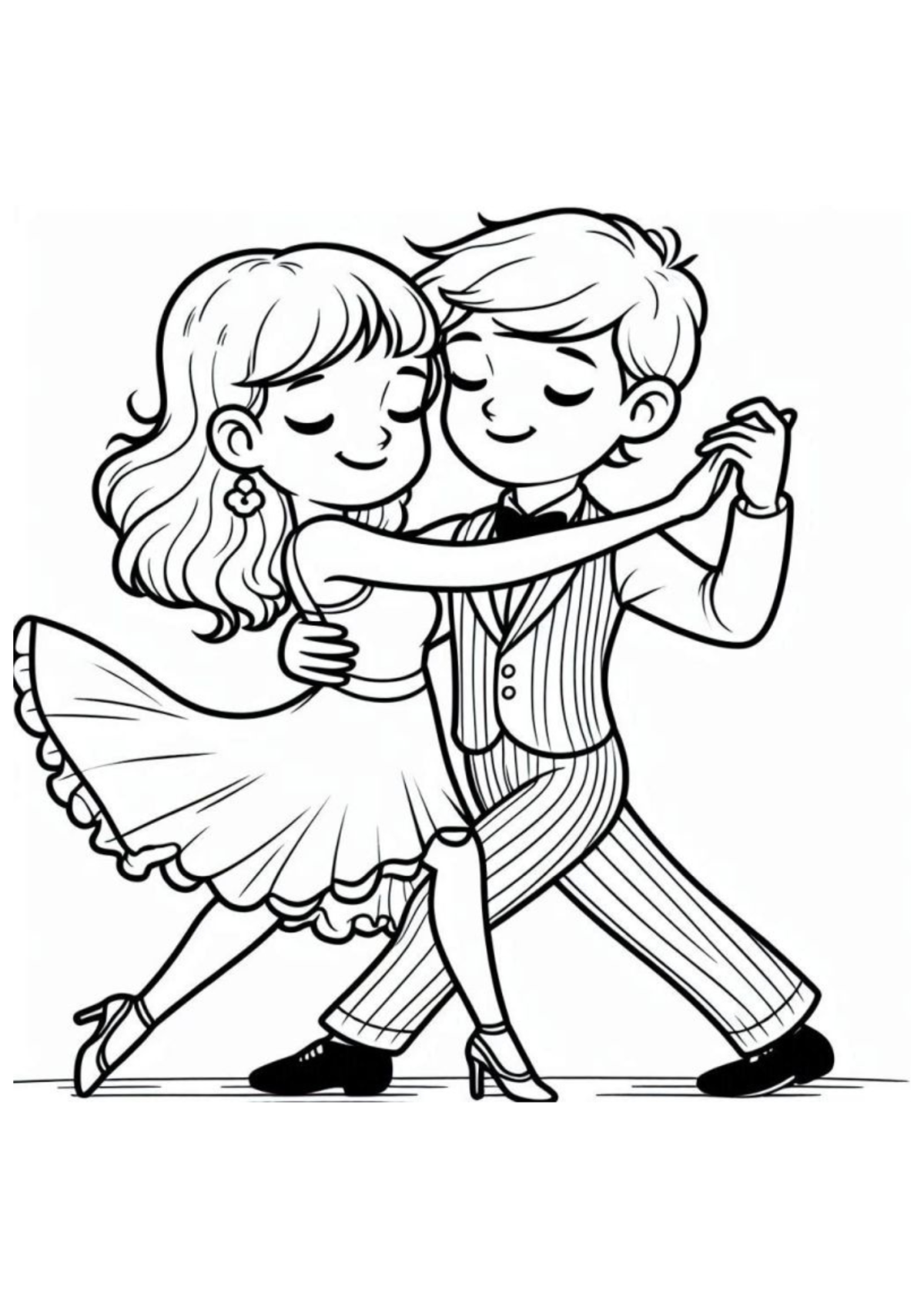 Desenho para Colorir Dança