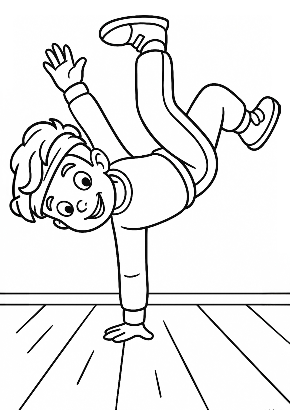 Desenho para Colorir Dança