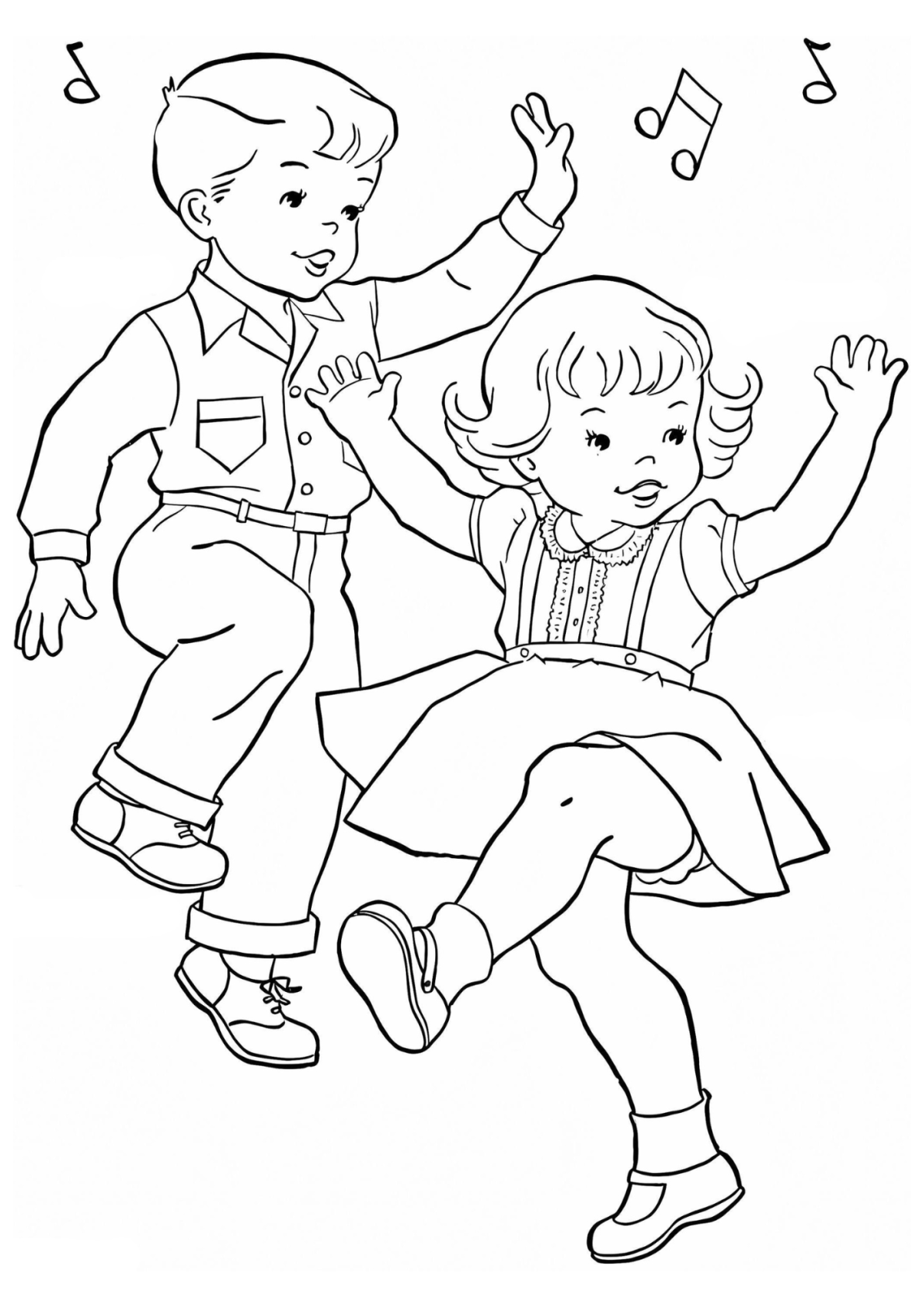 Desenho para Colorir Dança