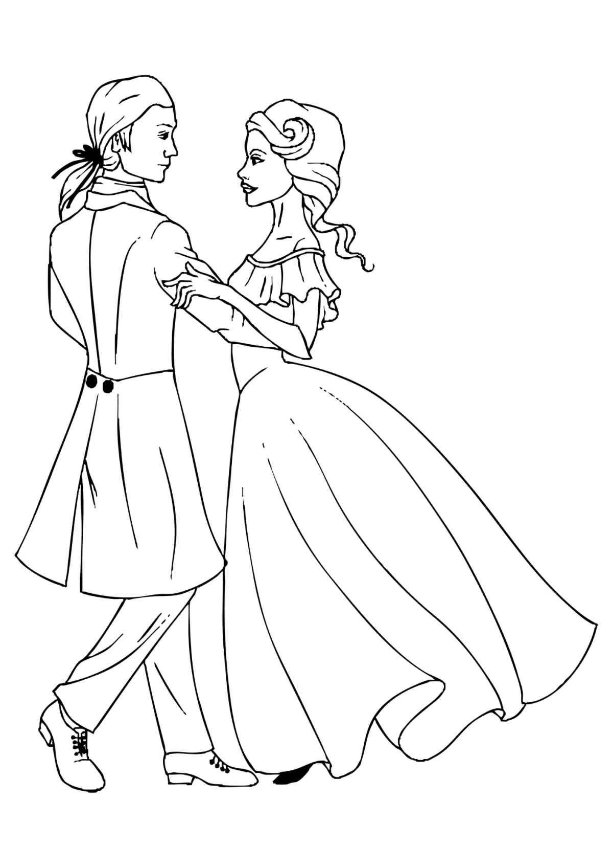 Desenho para Colorir Dança