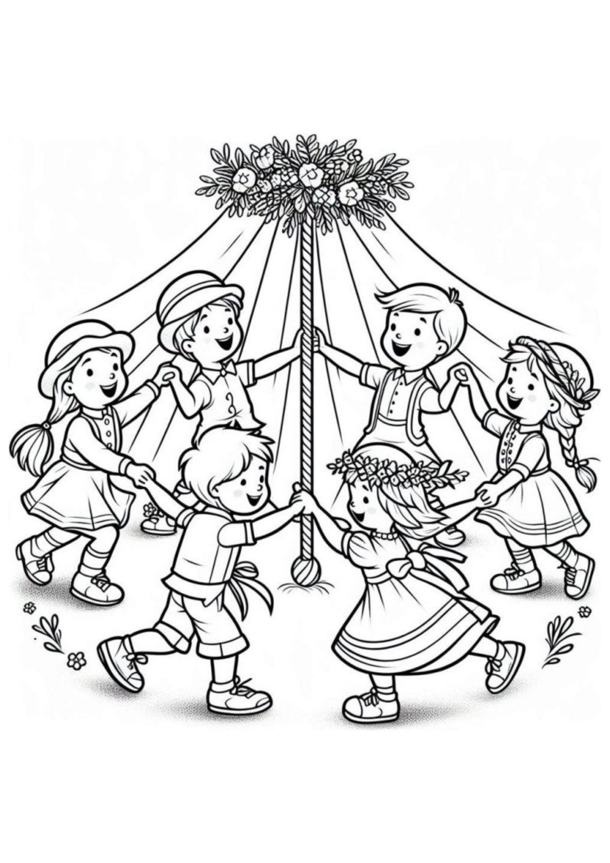 Desenho para Colorir Dança