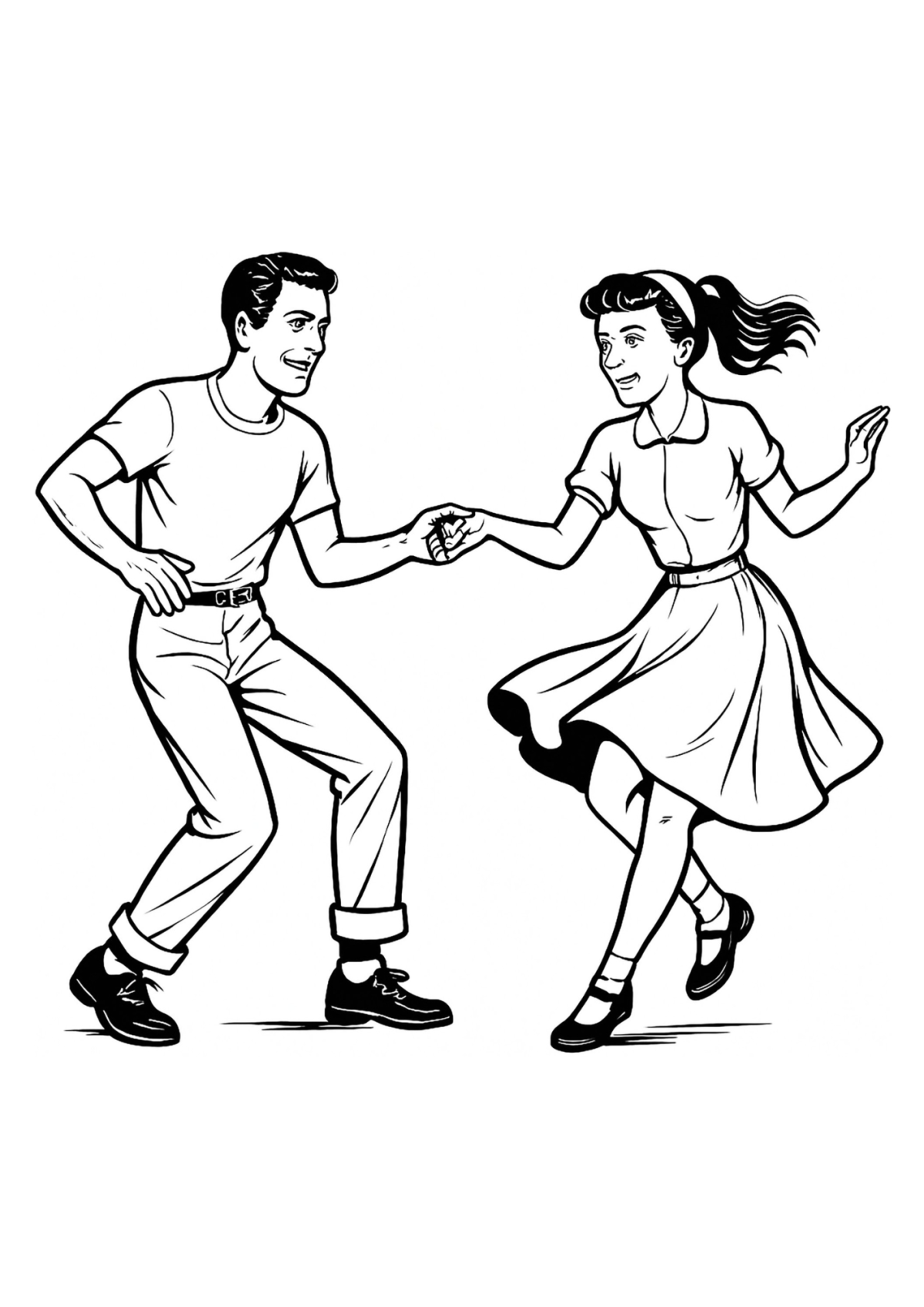 Desenho para Colorir Dança