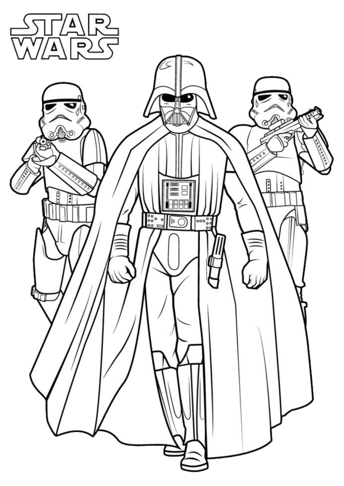 Desenho para Colorir Darth Vader