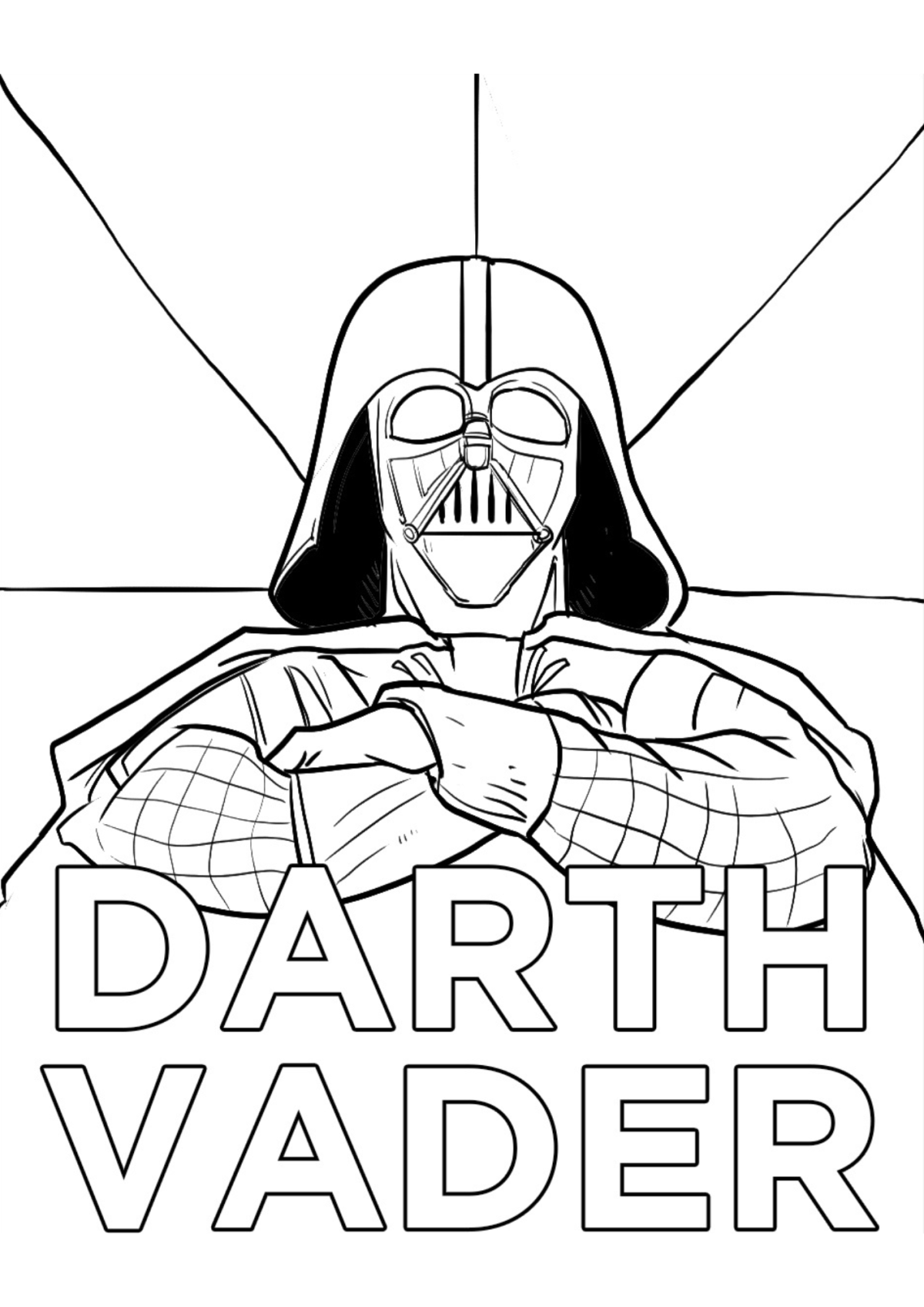 Desenho para Colorir Darth Vader