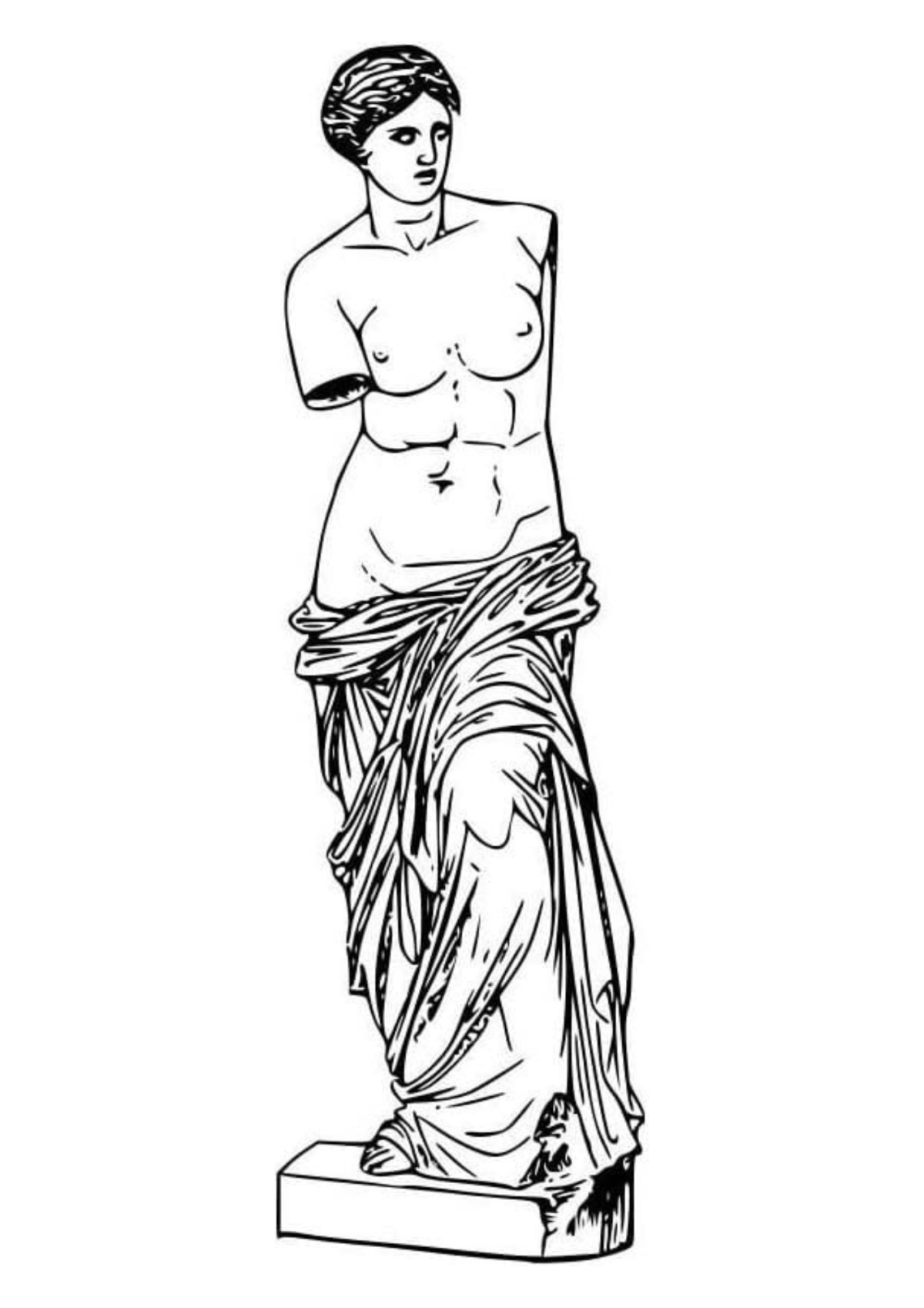 Desenho para Colorir Estátua