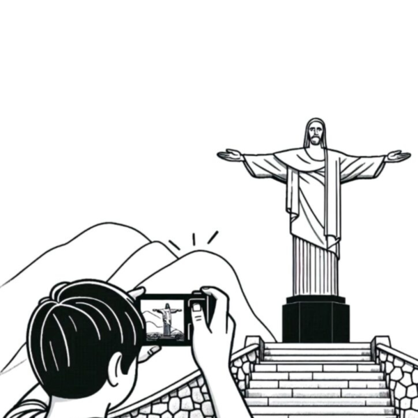 Desenho para Colorir Estátua