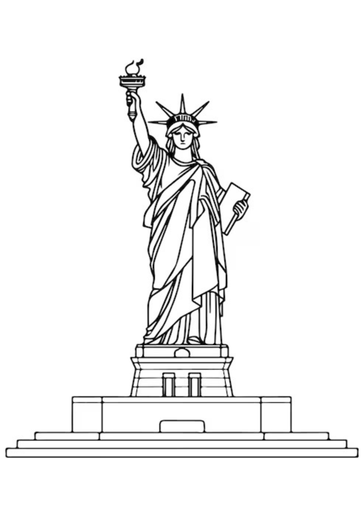 Desenho para Colorir Estátua