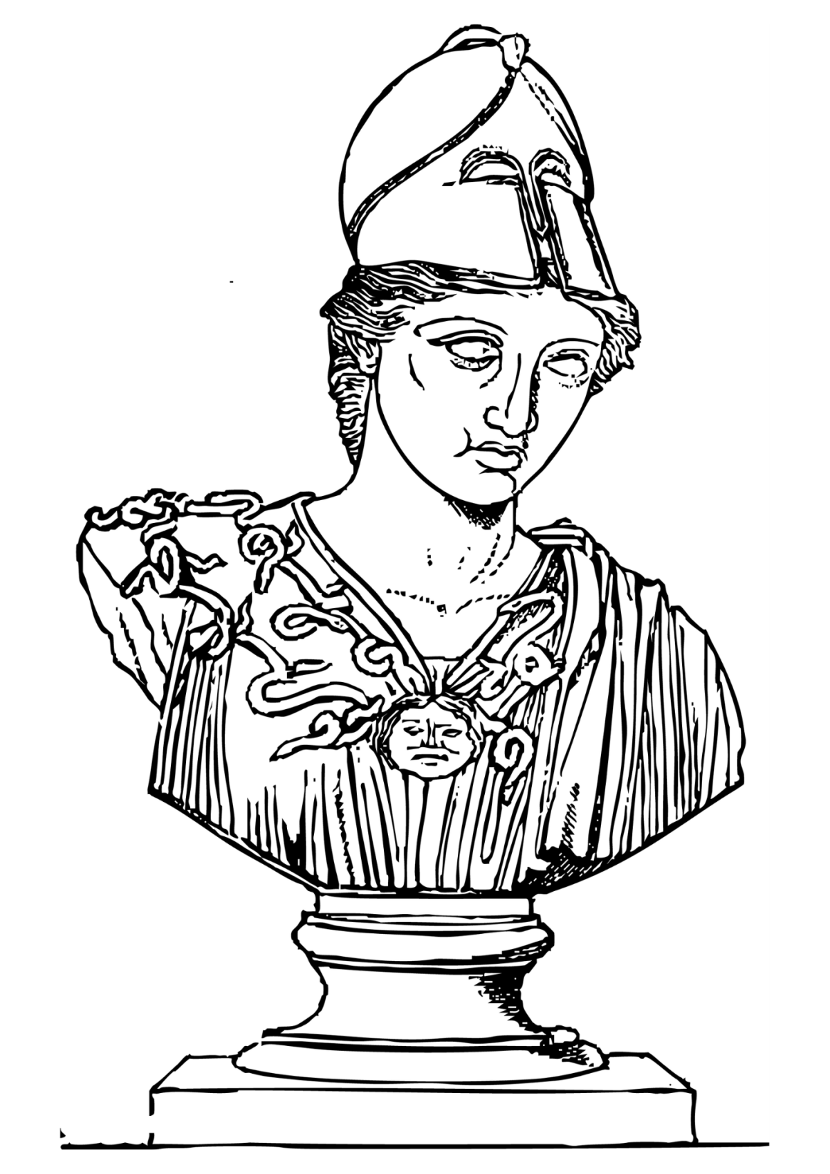 Desenho para Colorir Estátua