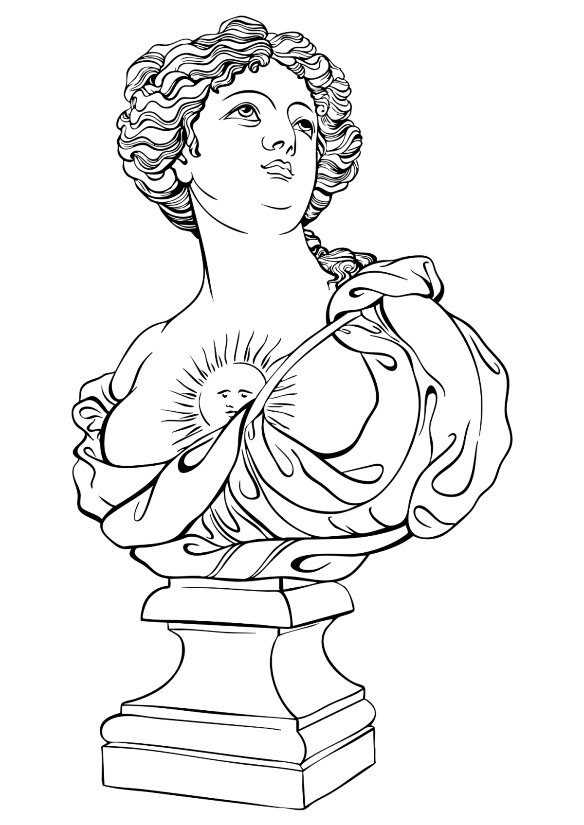 Desenho para Colorir Estátua