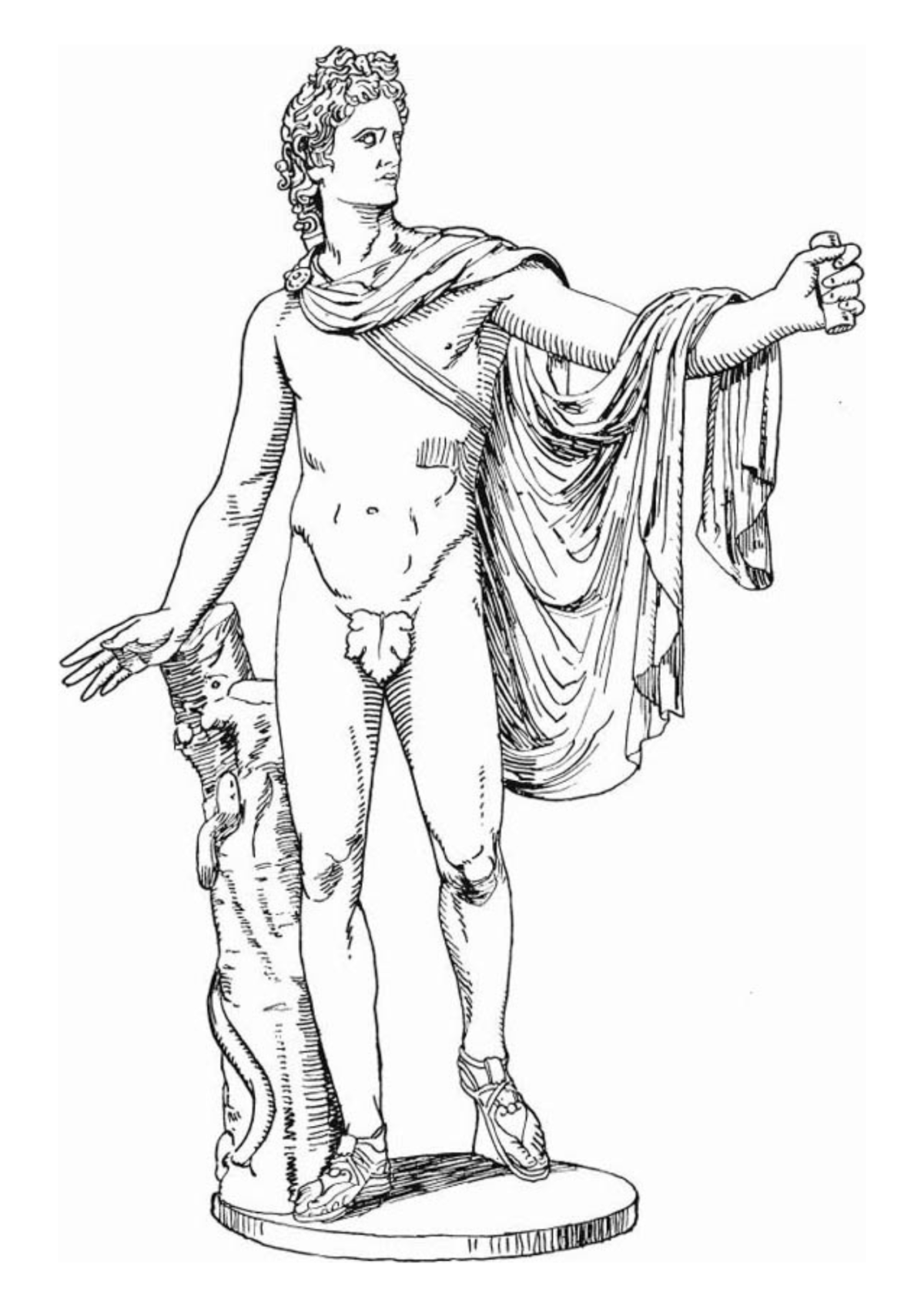 Desenho para Colorir Estátua