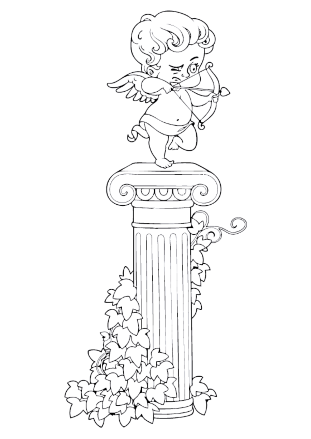 Desenho para Colorir Estátua