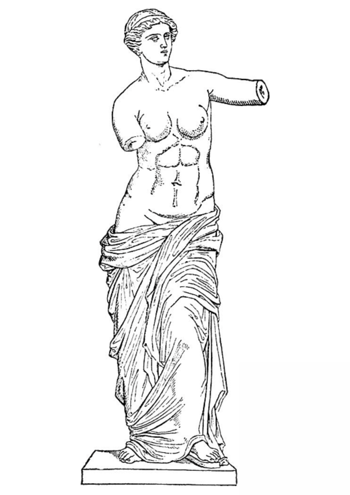 Desenho para Colorir Estátua