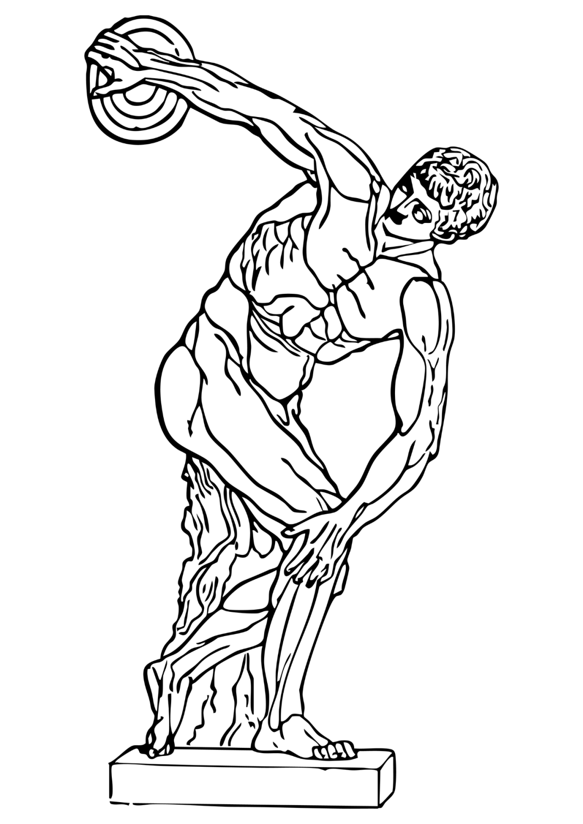 Desenho para Colorir Estátua