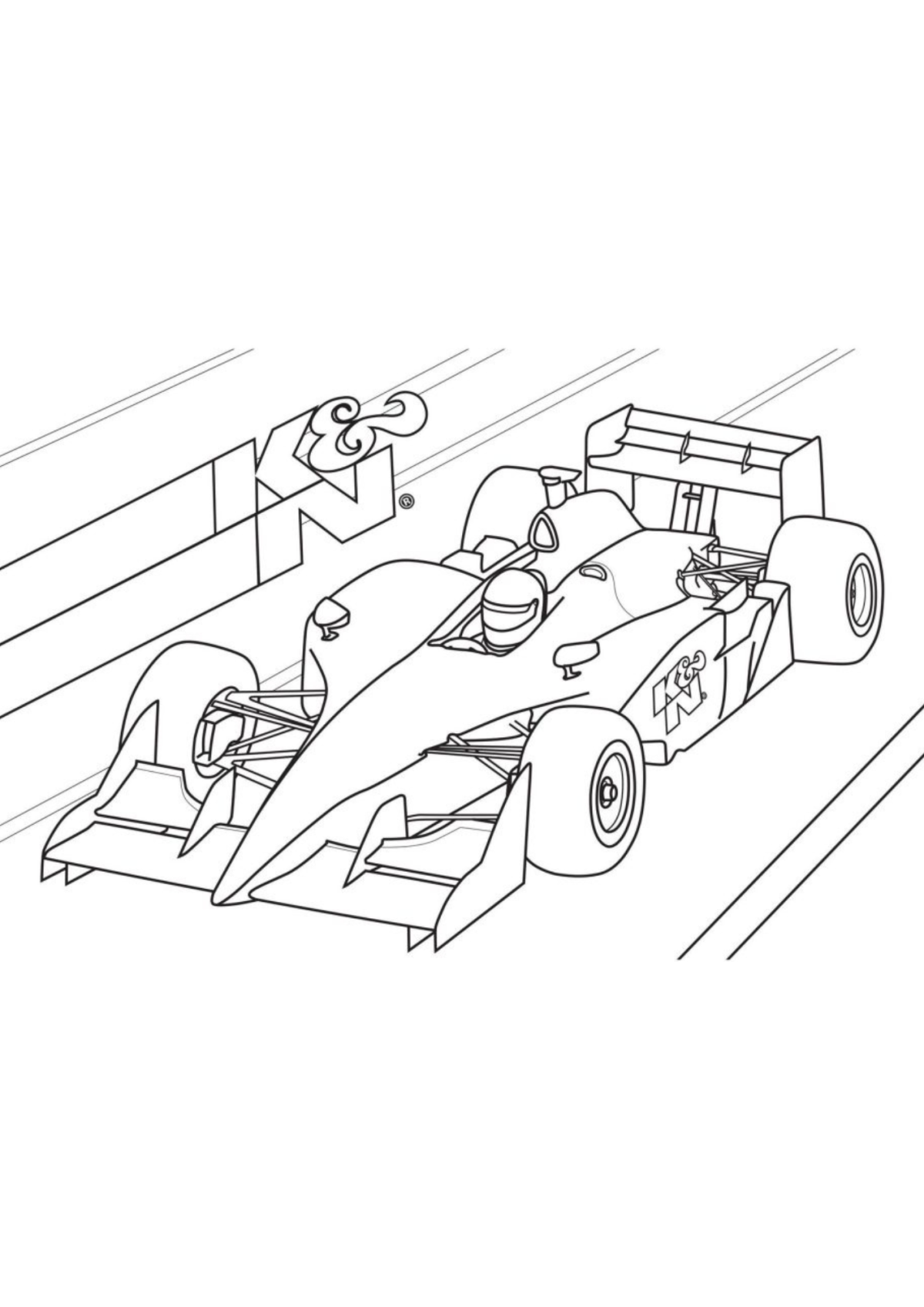 Desenho para Colorir Formula 1