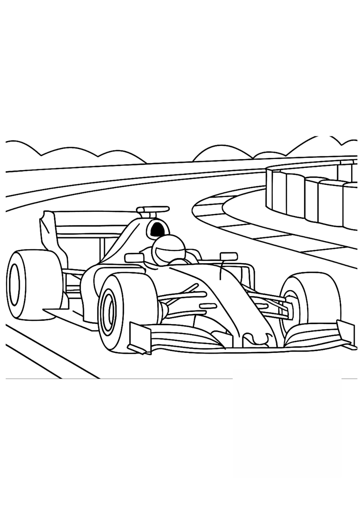 Desenho para Colorir Formula 1