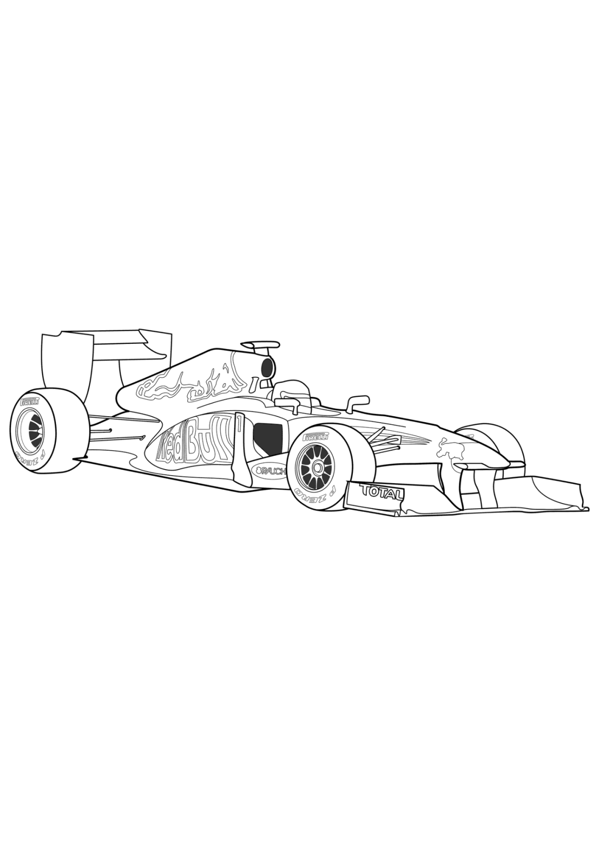 Desenho para Colorir Formula 1