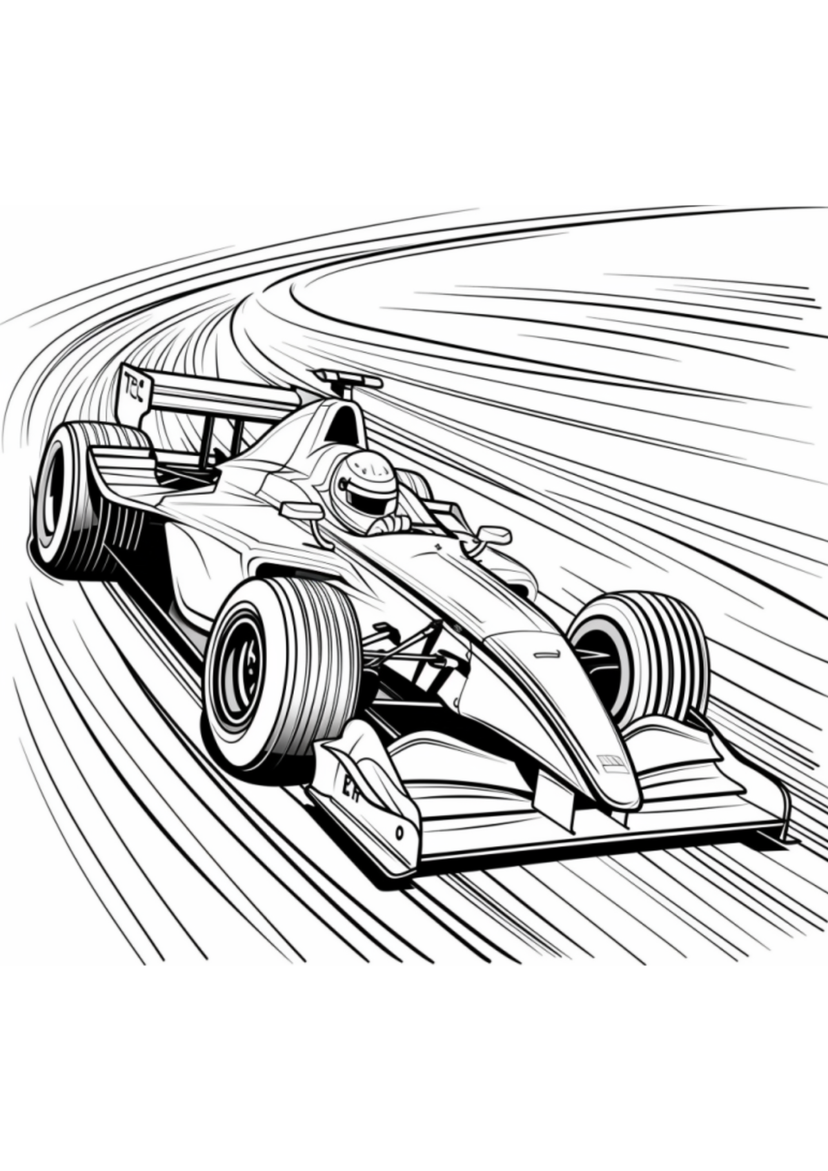 Desenho para Colorir Formula 1