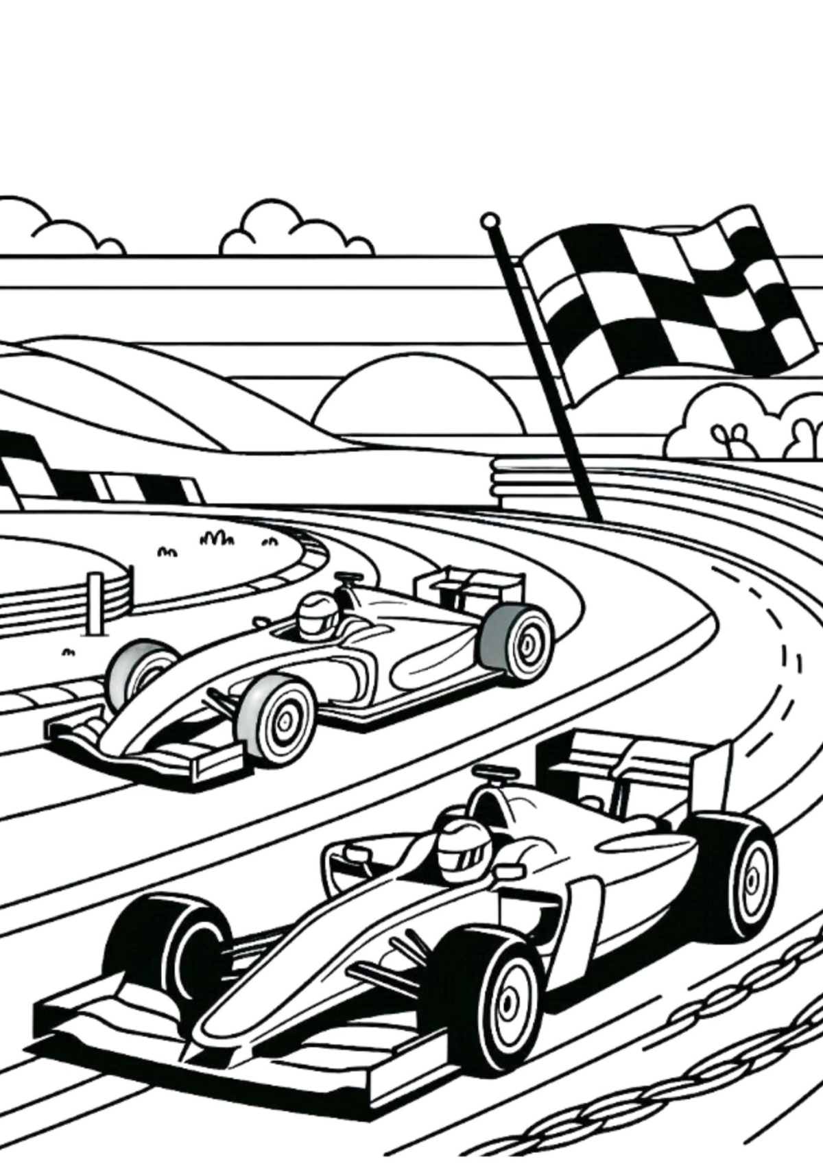 Desenho para Colorir Formula 1