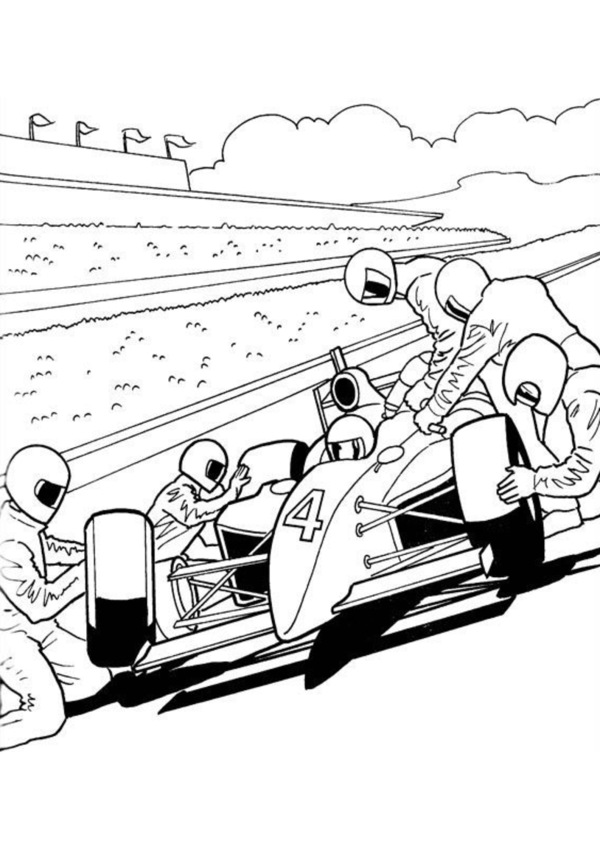 Desenho para Colorir Formula 1