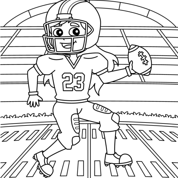 Desenho para Colorir Futebol Americano