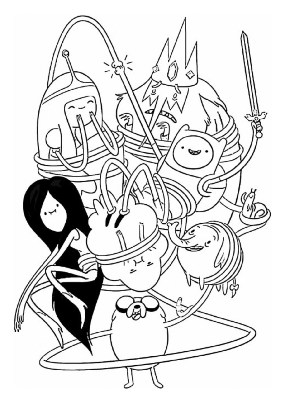 Desenho para Colorir Hora de Aventura