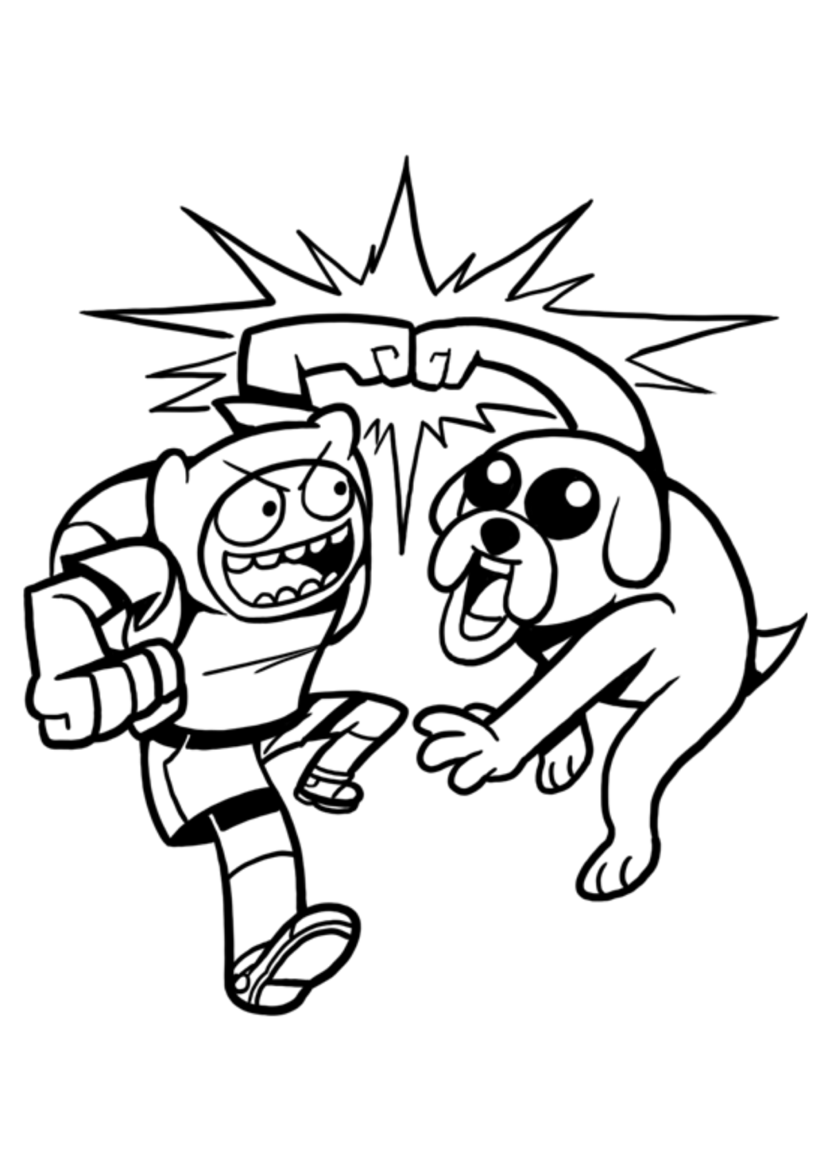 Desenho para Colorir Hora de Aventura