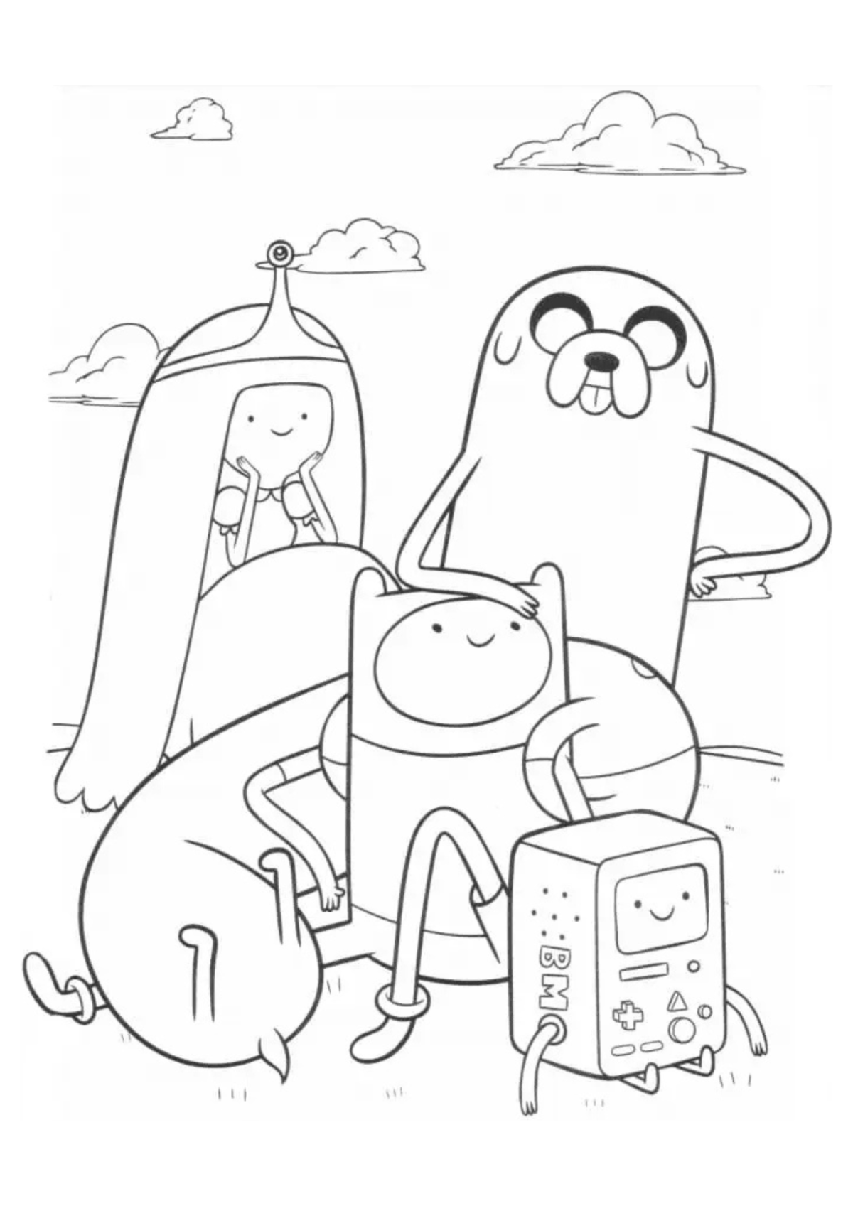 Desenho para Colorir Hora de Aventura