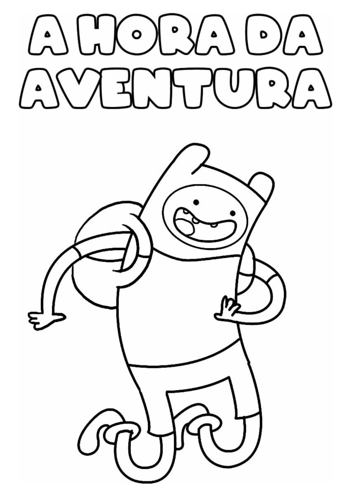 Desenho para Colorir Hora de Aventura