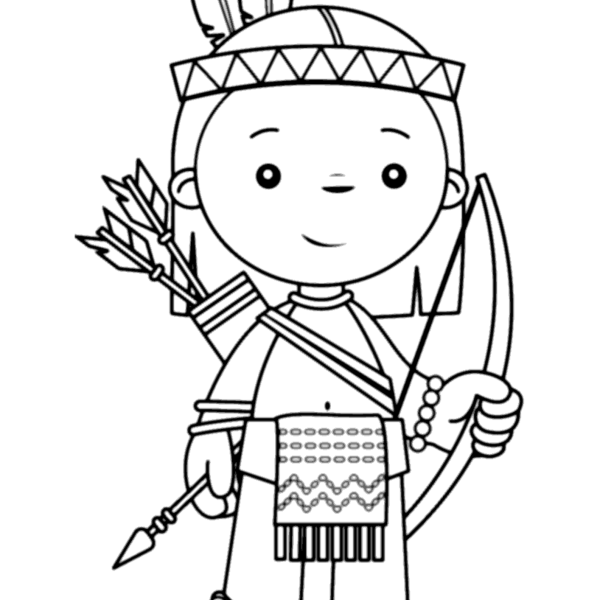Desenho para Colorir Índio