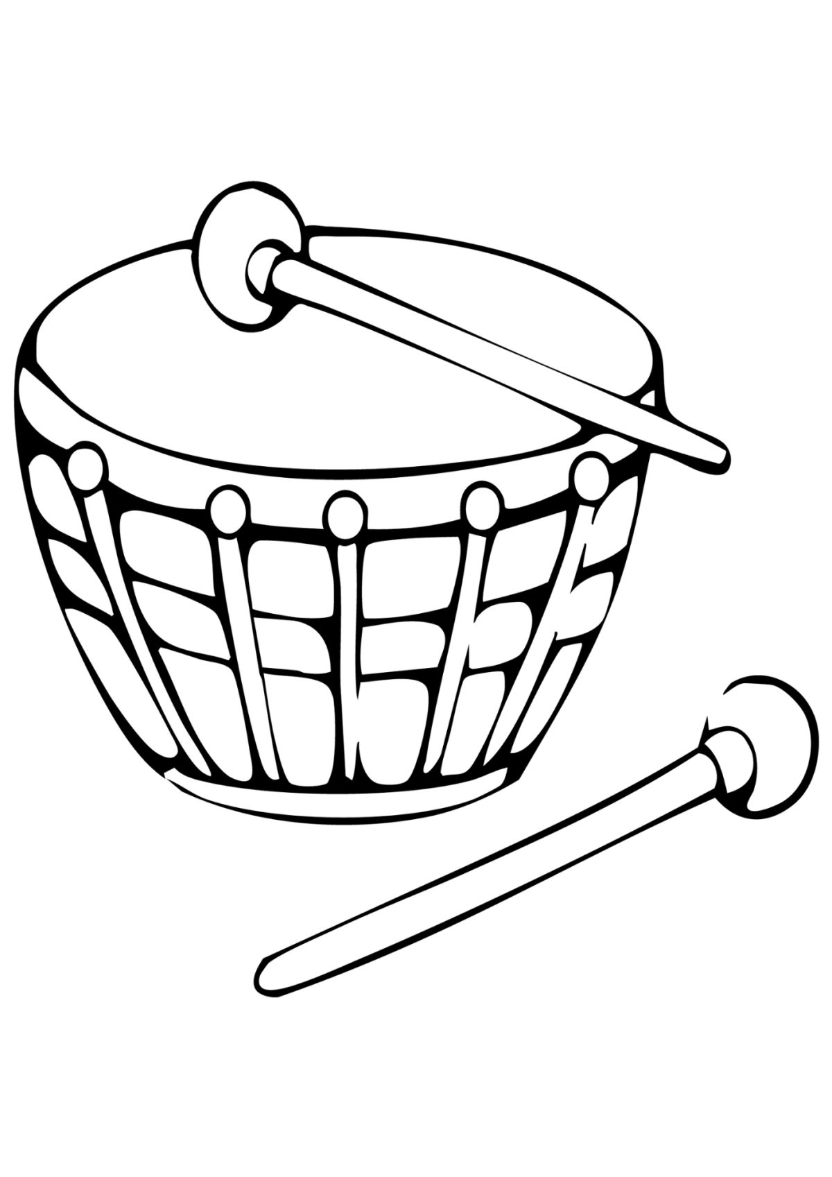Desenho para Colorir Instrumento Musical