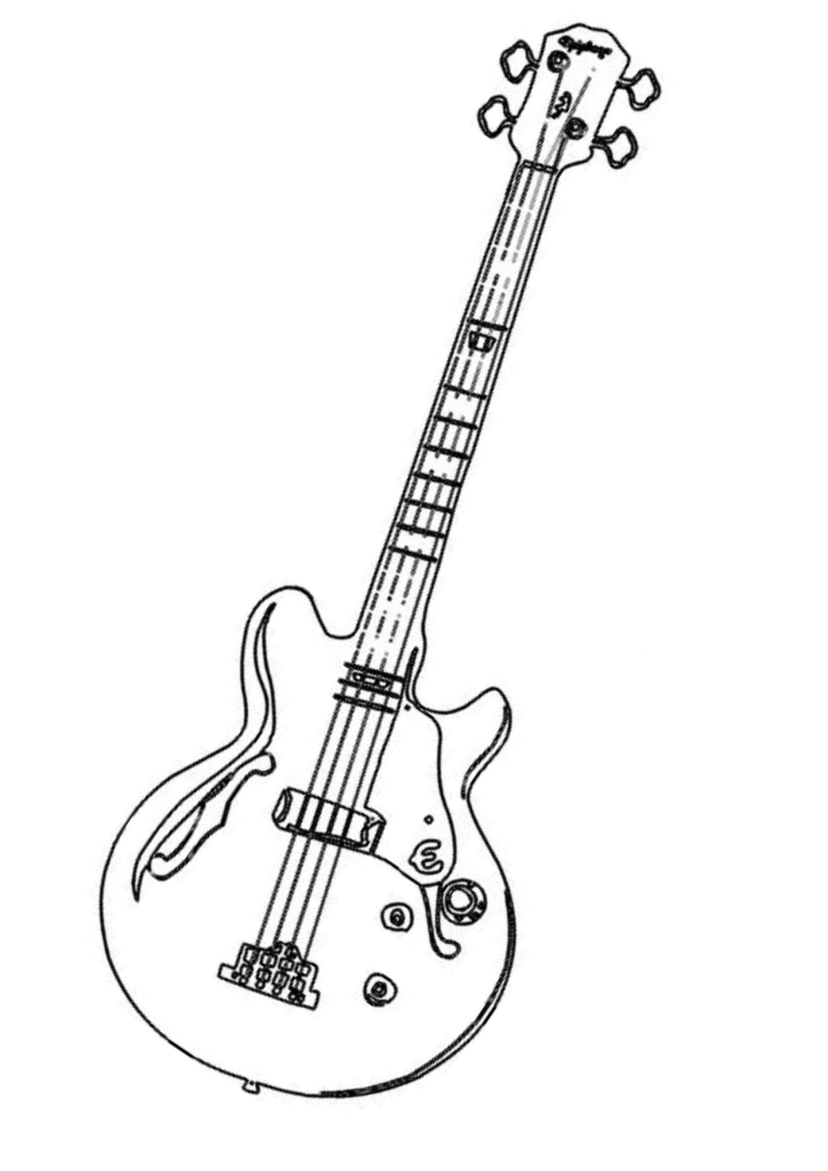 Desenho para Colorir Instrumento Musical