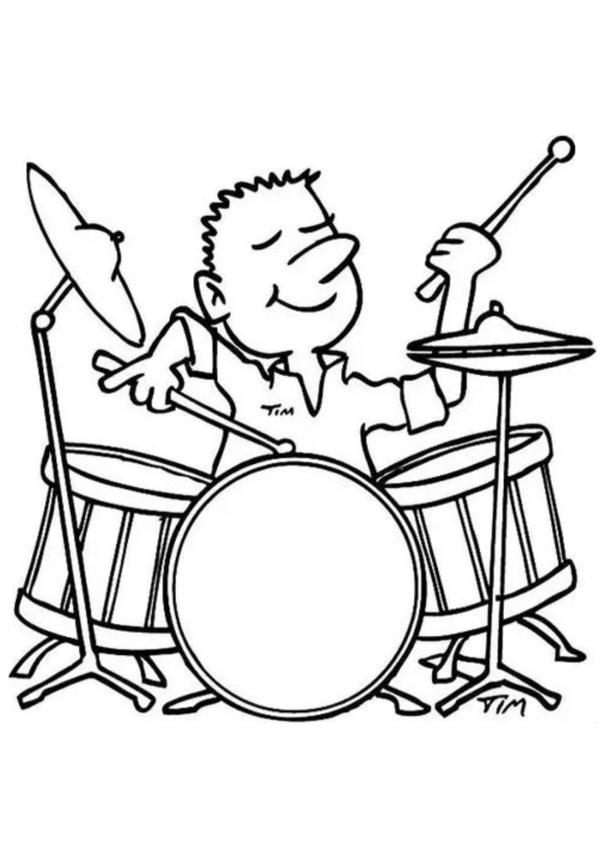 Desenho para Colorir Instrumento Musical